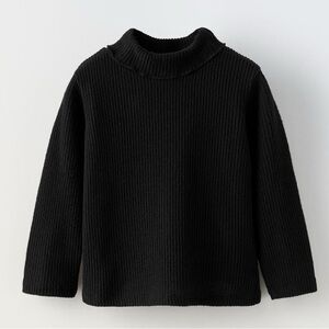 Zara Ribbed Black Knitwear